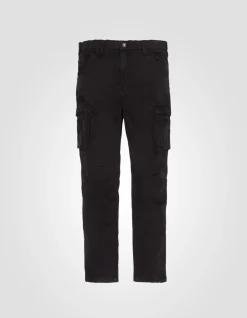 Pantalon cargo noir multipoches - NOIR