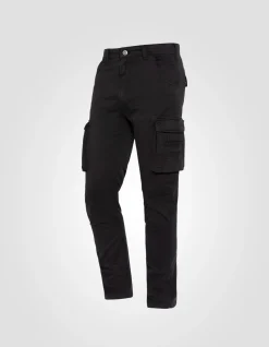 Pantalon cargo noir multipoches - NOIR