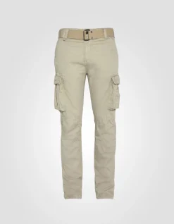Pantalon cargo slim beige clair multipoches - BEIGE CLAIR