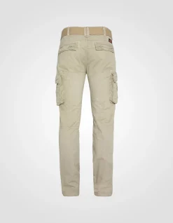 Pantalon cargo slim beige clair multipoches - BEIGE CLAIR