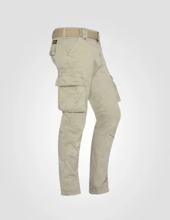 Pantalon cargo slim beige clair multipoches - BEIGE CLAIR