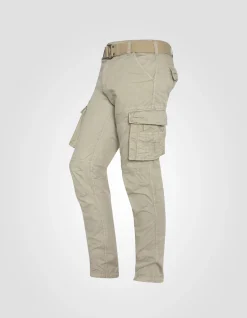 Pantalon cargo slim beige clair multipoches - BEIGE CLAIR