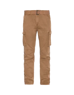 Pantalon cargo slim beige multipoches - BEIGE