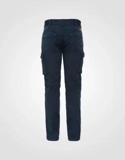 Pantalon cargo slim bleu marine multipoches - MARINE