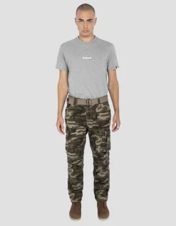 Pantalon cargo slim camouflage kaki multipoches - CAMOUFLAGE KAKI