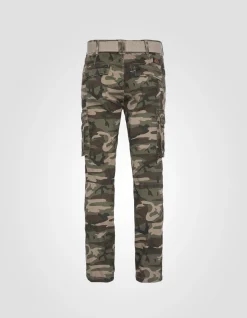 Pantalon cargo slim camouflage kaki multipoches - CAMOUFLAGE KAKI