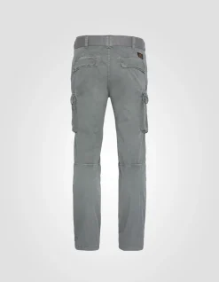 Pantalon cargo slim gris multipoches - GRIS