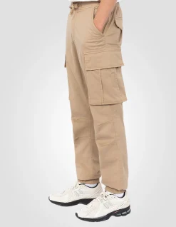 Pantalon cargo stretch beige - BEIGE