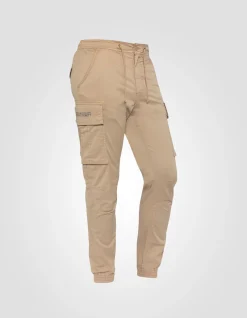 Pantalon cargo stretch beige - BEIGE