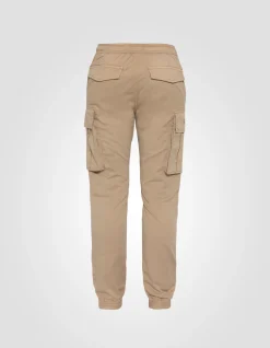 Pantalon cargo stretch beige - BEIGE