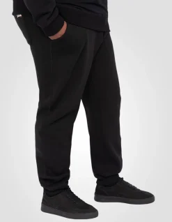 Pantalon de survêtement noir, grande taille - NOIR