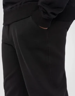 Pantalon de survêtement noir, grande taille - NOIR