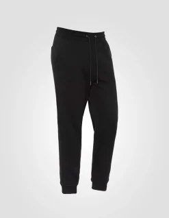 Pantalon de survêtement noir, grande taille - NOIR