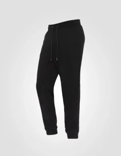 Pantalon de survêtement noir, grande taille - NOIR