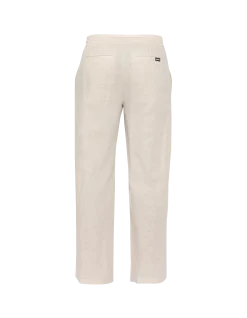 Pantalon en lin mélangé beige - BEIGE