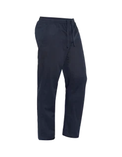 Pantalon en lin mélangé bleu marine - MARINE