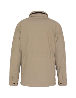 Parka beige foncé multipoches à capuche - BEIGE FONCÉ
