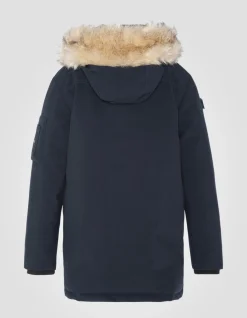 Parka bleu marine à capuche enfant - MARINE