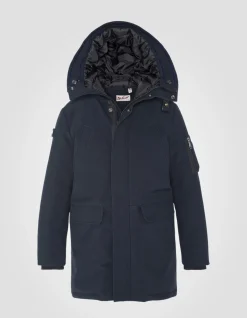 Parka bleu marine à capuche enfant - MARINE