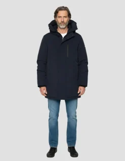 Parka bleu marine à capuche - MARINE