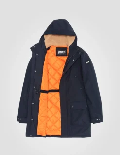 Parka bleu marine à capuche - MARINE