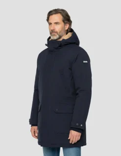 Parka bleu marine à capuche - MARINE