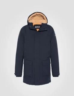 Parka bleu marine à capuche - MARINE