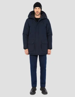 Parka bleu marine à capuche - MARINE
