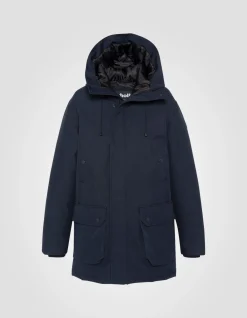 Parka bleu marine à capuche - MARINE