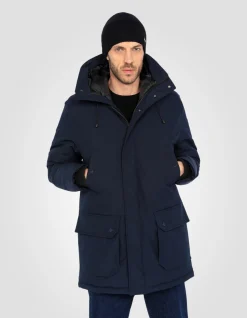 Parka bleu marine à capuche - MARINE