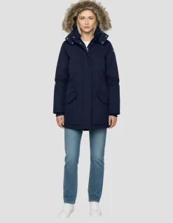 Parka bleu marine à capuche - MARINE