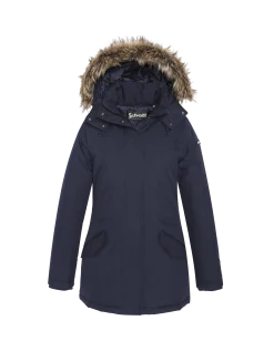 Parka bleu marine à capuche - MARINE