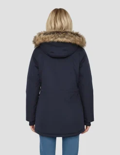 Parka bleu marine à capuche - MARINE