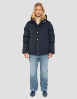 Parka bleu marine multipoches à capuche - MARINE