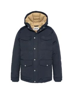 Parka bleu marine multipoches à capuche - MARINE