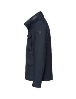 Parka bleu marine multipoches à capuche - MARINE