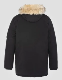 Parka d'hiver noire à capuche - NOIR