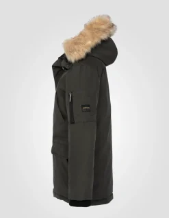 Parka kaki à capuche enfant - KAKI