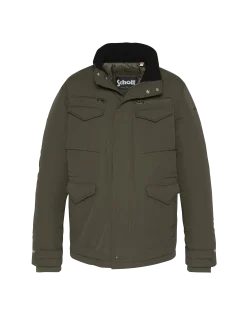Parka kaki multipoches avec capuche sous col - KAKI