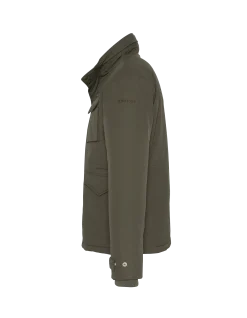 Parka kaki multipoches avec capuche sous col - KAKI