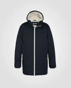 Parka longue bleu marine doublée sherpa - MARINE