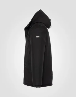 Parka noire à capuche - NOIR