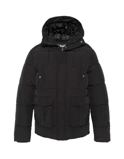 Parka noire à capuche - NOIR