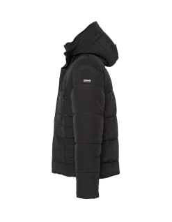 Parka noire à capuche - NOIR