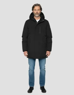 Parka noire à capuche - NOIR