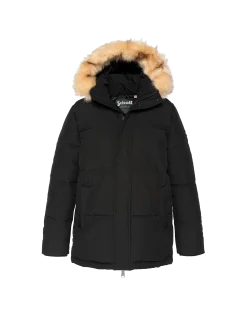 Parka noire à capuche - NOIR
