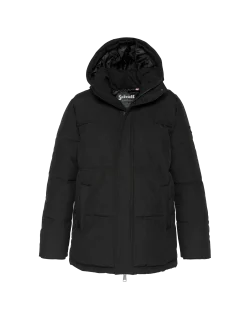 Parka noire à capuche - NOIR