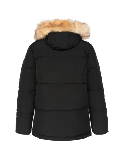 Parka noire à capuche - NOIR