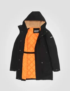 Parka noire à capuche - NOIR