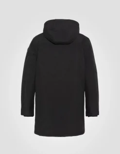 Parka noire à capuche - NOIR